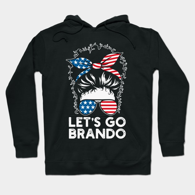 Messy bun Let's Go Bandon Hoodie by BadrooGraphics Store